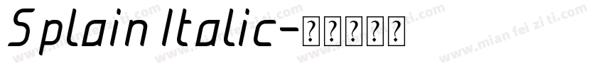 Splain Italic字体转换